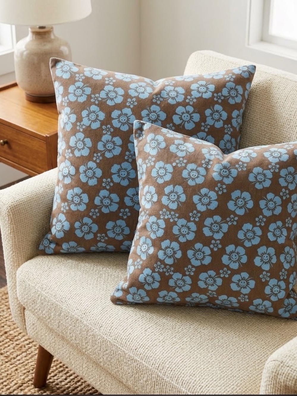 Emma Mulholland on Holiday Happy Hawaii Smiley Face Flower Pillow Cover
Set of 2